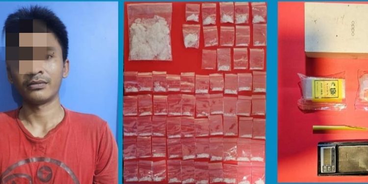 Polres Pelabuhan Tanjungperak Amankan Kurir Sabu Asal Sidoarjo 65 Poket Sabu Disita